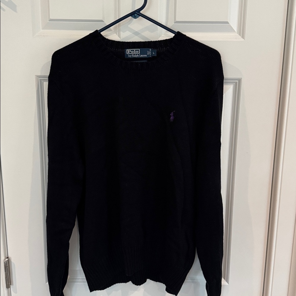 Men’s Polo Pima cotton Sweater large black